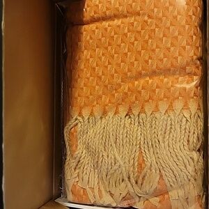 Stylish Orange Scarf Brand New In Box